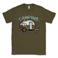Army Green camping is my happy place Classic Tee - CowhideDigitalArt