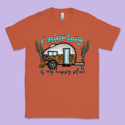 Camping Is My Happy Place Classic Tee Designed By Cowhidedigitalart