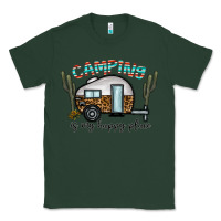 Sports Green camping is my happy place Classic Tee - CowhideDigitalArt