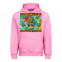 Fuchsia Pink summer pineapple Urban Hoodie - BarkalooDesign