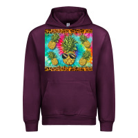 Mauve Wine summer pineapple Urban Hoodie - BarkalooDesign