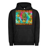 Pigment Black summer pineapple Urban Hoodie - BarkalooDesign