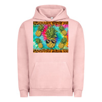 Pigment Salmon summer pineapple Urban Hoodie - BarkalooDesign