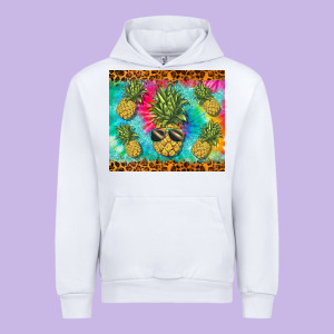 Summer Pineapple Urban Hoodie Designed By Barkaloodesign