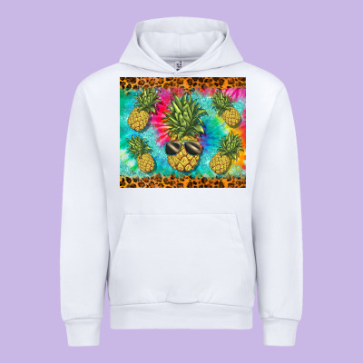 Summer Pineapple Urban Hoodie Designed By Barkaloodesign