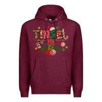 Burgundy tinsel tits Premium Hoodie - MaliasSmallBusiness