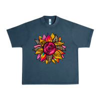 Midnight Navy race  sunflower Urban Heavy Tee - Zillion Design Studio
