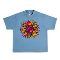 Pebble Blue race  sunflower Urban Heavy Tee - Zillion Design Studio