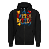 Black hey batter batter swing softball Zipper Hoodie - Jasminsmagicworld