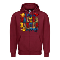 Burgundy hey batter batter swing softball Zipper Hoodie - Jasminsmagicworld