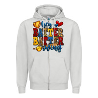 Dove Grey hey batter batter swing softball Zipper Hoodie - Jasminsmagicworld