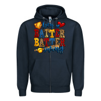 Navy hey batter batter swing softball Zipper Hoodie - Jasminsmagicworld