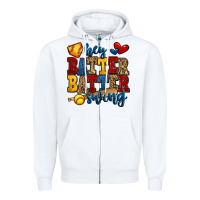 White hey batter batter swing softball Zipper Hoodie - Jasminsmagicworld