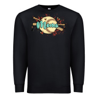 Black softball mama Premium Sweatshirt - MaliasSmallBusiness