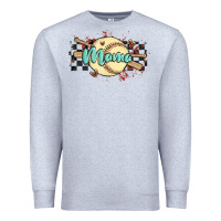 Heather Grey softball mama Premium Sweatshirt - MaliasSmallBusiness