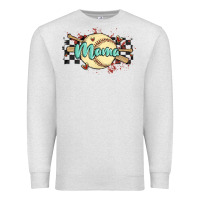 Oatmeal Heather softball mama Premium Sweatshirt - MaliasSmallBusiness