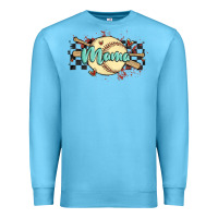 Ocean Blue softball mama Premium Sweatshirt - MaliasSmallBusiness