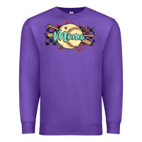 Purple softball mama Premium Sweatshirt - MaliasSmallBusiness