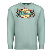 Seafoam softball mama Premium Sweatshirt - MaliasSmallBusiness