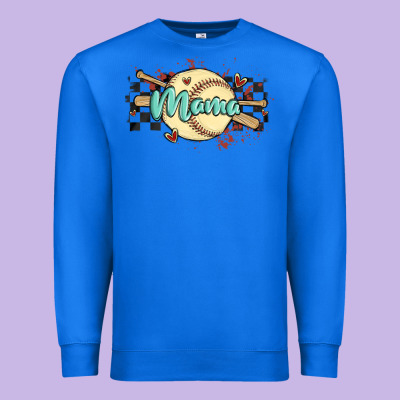 Softball Mama Premium Sweatshirt Designed By Maliassmallbusiness