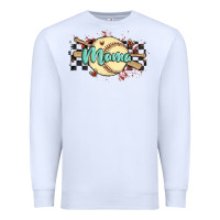 White softball mama Premium Sweatshirt - MaliasSmallBusiness