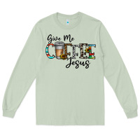 Matcha give me coffee jesus Long Sleeve Tee - CowhideDigitalArt