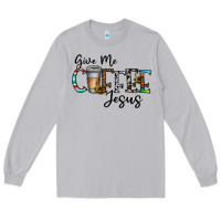 Moon Dust give me coffee jesus Long Sleeve Tee - CowhideDigitalArt