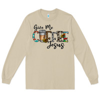 Mushroom give me coffee jesus Long Sleeve Tee - CowhideDigitalArt