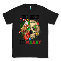 Black Dead İnside But Merry Human Skull Classic Tee - FaDigitalArtStudio