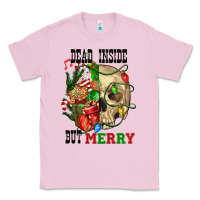 Bubblegum Pink Dead İnside But Merry Human Skull Classic Tee - FaDigitalArtStudio
