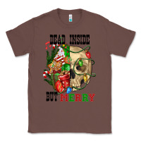Chestnut Dead İnside But Merry Human Skull Classic Tee - FaDigitalArtStudio
