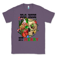 Lavender Dead İnside But Merry Human Skull Classic Tee - FaDigitalArtStudio