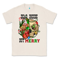 Natural Dead İnside But Merry Human Skull Classic Tee - FaDigitalArtStudio