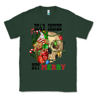Sports Green Dead İnside But Merry Human Skull Classic Tee - FaDigitalArtStudio