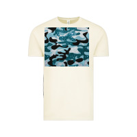 Vintage Arctic blue camouflage glitter Vintage Tee - BarkalooDesign
