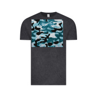 Vintage Black blue camouflage glitter Vintage Tee - BarkalooDesign
