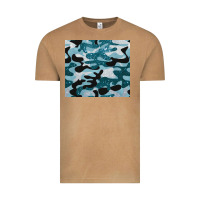 Vintage Camel blue camouflage glitter Vintage Tee - BarkalooDesign