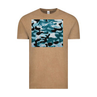 Vintage Coffee blue camouflage glitter Vintage Tee - BarkalooDesign
