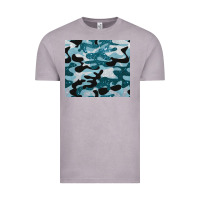 Vintage Zinc blue camouflage glitter Vintage Tee - BarkalooDesign