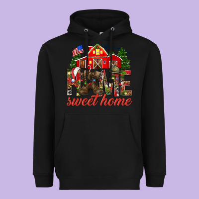Army Christmas Home Sweet Home Heavyweight Hoodie Designed By Nancycooperartshop