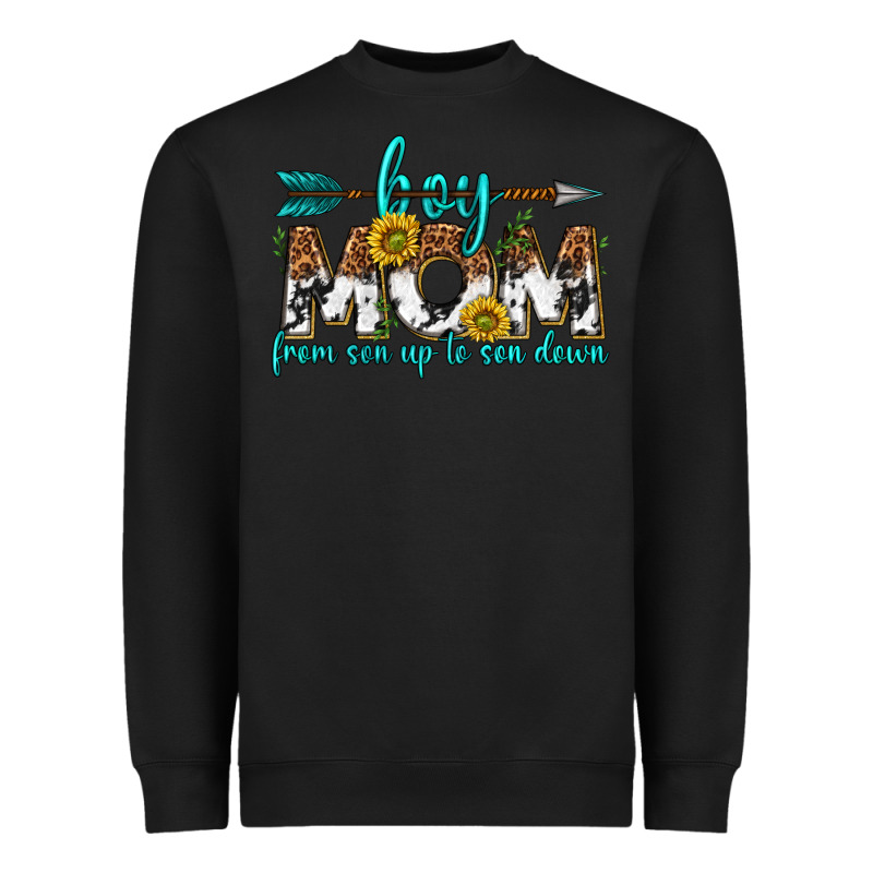 Boy Mom From Son Up To Son Down  Western Heavyweight Sweatshirt by texasbilliewilder | Teevron