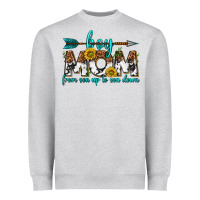 Heather Grey boy mom from son up to son down  western Heavyweight Sweatshirt - texasbilliewilder