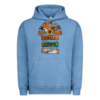 Pigment Pebble Blue small town girl western windmill wooden boards Urban Hoodie - Jasminsmagicworld