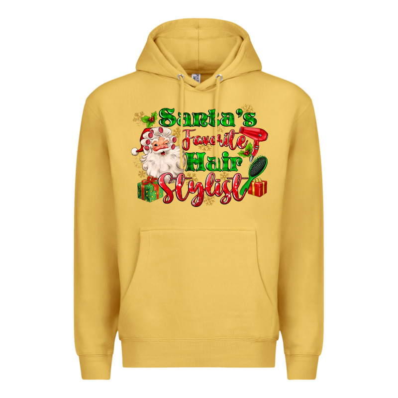 Santas Favorite Hair Stylist Premium Hoodie by MaliasSmallBusiness | Teevron