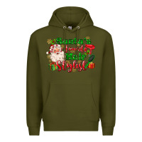 Army Green santas favorite hair stylist Premium Hoodie - MaliasSmallBusiness