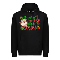 Black santas favorite hair stylist Premium Hoodie - MaliasSmallBusiness