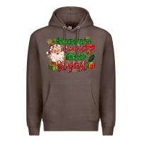 Coffee santas favorite hair stylist Premium Hoodie - MaliasSmallBusiness