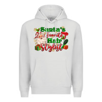 Dove Grey santas favorite hair stylist Premium Hoodie - MaliasSmallBusiness