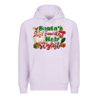 Lilac santas favorite hair stylist Premium Hoodie - MaliasSmallBusiness