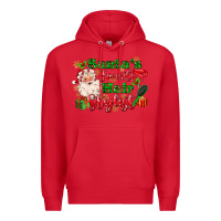 Red santas favorite hair stylist Premium Hoodie - MaliasSmallBusiness